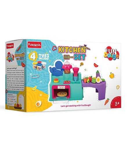 Fun Dough Kitchen Playset Multi Color India Pretend Play Fun Dough Kitchen Playset Multi Color