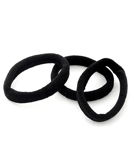Pretty Ponytails Hair Rubber Pack of 3 - Black