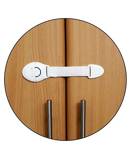 Safe-O-Kid One Side Open Child Safety Lock White - Pack Of 8