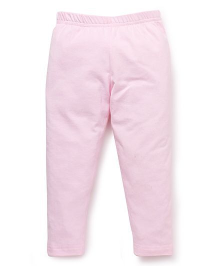 Babyhug Full Length Solid Colour Stretch Leggings - Light Pink