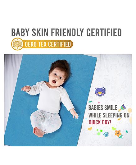 Quick Dry Bed Protector Small - Cyan