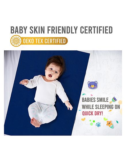 Quick Dry Bed Protector Small - Cobalt