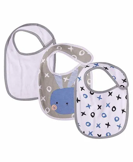 Mom's Home Organic Cotton Super Soft Bibs Pink Green - Pack Of 2