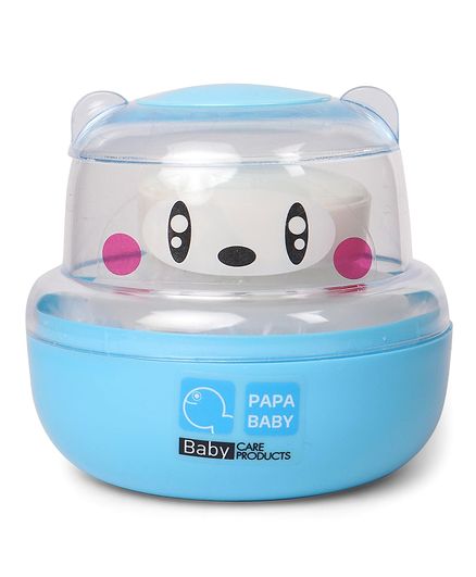 Papa Baby Powder Puff Panda Face Design - Blue