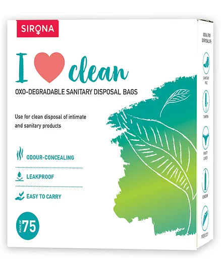 Sirona I Love Clean Sanitary Disposal Bags - 75 Bags