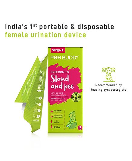 PeeBuddy Stand & Pee Disposable Female Urination Device - 5 Funnels