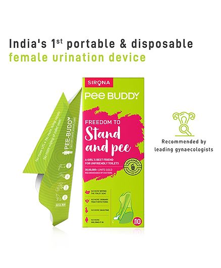PeeBuddy Stand & Pee Disposable Female Urination Device - 10 Funnels