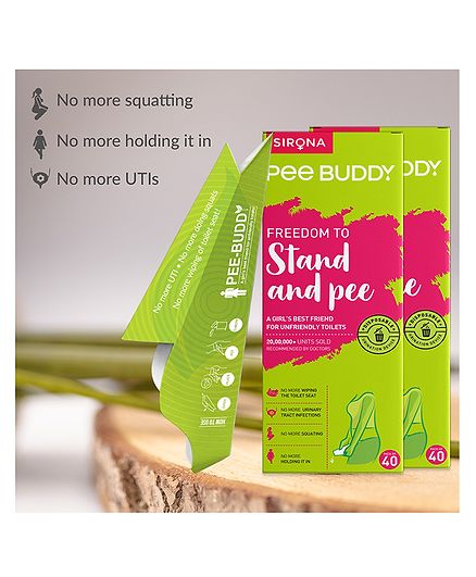 PeeBuddy Stand & Pee Disposable Female Urination Device Pack of 2 - 80 Funnels