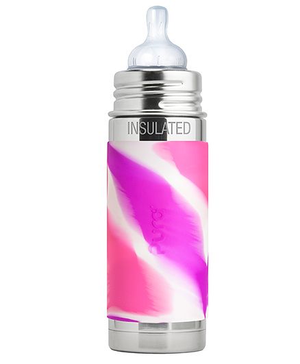 Pura 9oz Pink Sleeve Vaccum Insulated Infant Feeding Bottle - 260 ml
