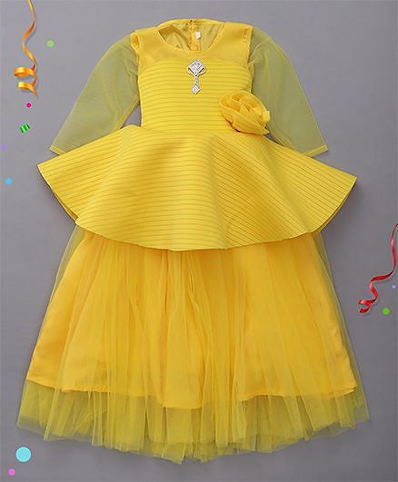 Babies Party Wear Gown - Gold