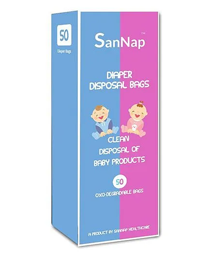 SanNap Baby Diaper Disposal Bags - Pack Of 50 Bags