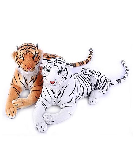Deals India Tiger Combo White And Brown - 20 cm