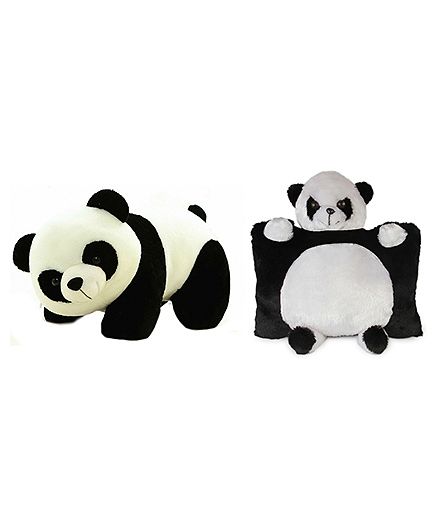 Deals India Panda Pillow And Soft Toy - Black White