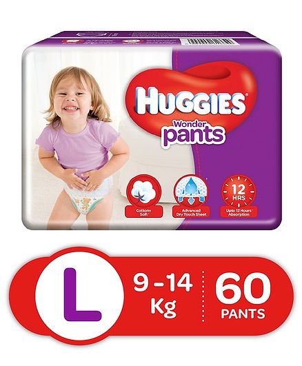 Huggies Wonder Pants Large Size Pant Style Diapers - 60 Pieces