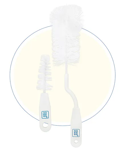 Mee Mee Bottle & Nipple Cleaning Brush - White