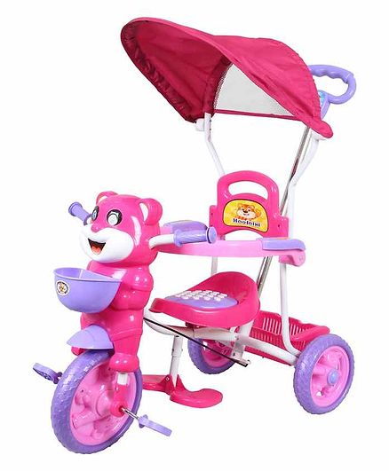 HLX-NMC Happy Tiger Kids Rocking Tricycle - Pink Purple