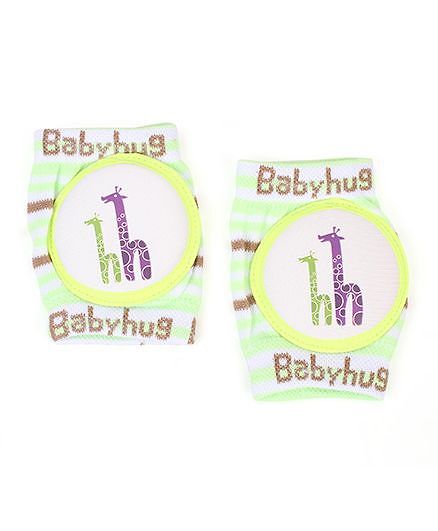 Babyhug Elbow & Knee Protection Pads Giraffe Print - Green White