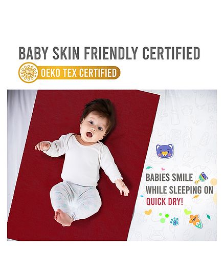 Quick Dry Bed Protector Small - Red