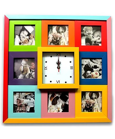EZ Life Photos & Clock Wall Frame - Multicolor
