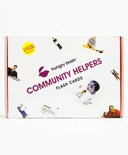 Hungry Brain Community Helpers Flash Cards - Multi Color