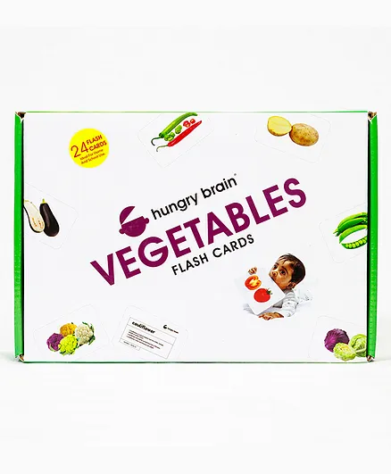 Hungry Brain Vegetables Flash Cards - Multi Color