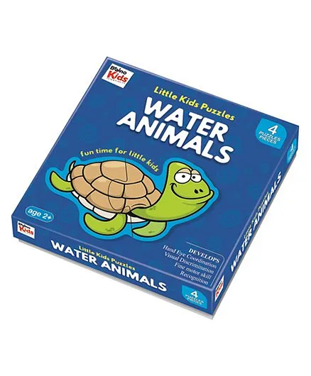 Braino Kids Little Kids Puzzles Water Animals - Blue