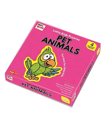 Braino Kids Little Kids Puzzles Farm Pet Animals - Pink