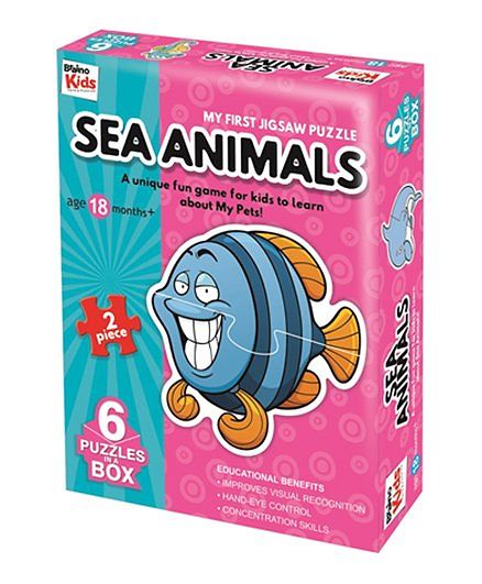 Braino Kids My First Jigsaw Sea Animals - Pink