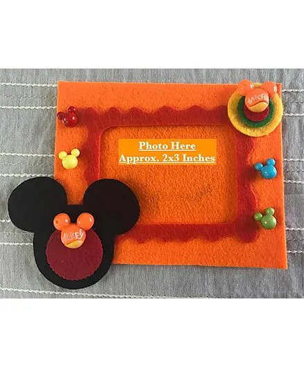 Kalacaree Mouse Theme Magnetic Photo Frame - Orange