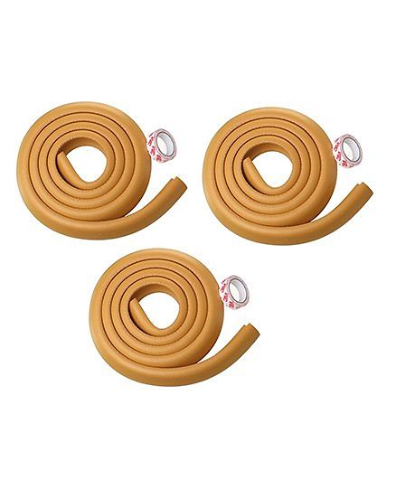 Kuhu Creations Edge Cushion Protector Light Brown - 3 Pieces