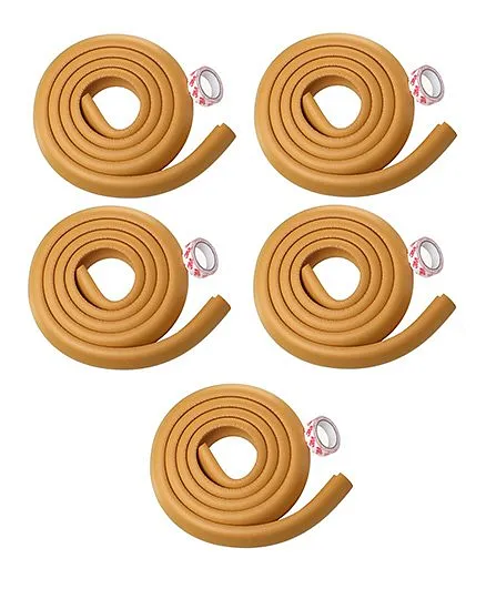 Kuhu Creations Edge Cushion Protector Light Brown - 5 Pieces