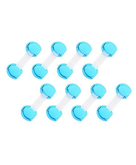 Kuhu Creations Safety Lock For Drawer Fridge Cabinet Pack Of 8 - Blue