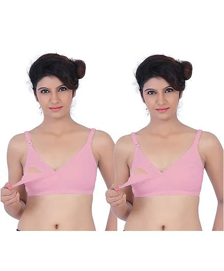 Fabme Nursing Bra Pack of 2 - Pink