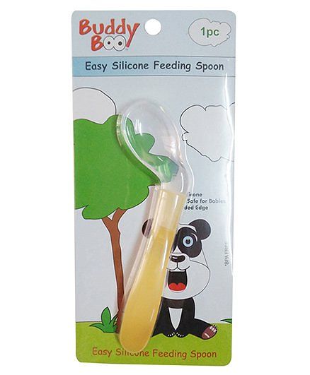 Buddyboo Silicone Feeding Spoon - Yellow