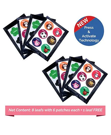 Safe-O-Kid 48 Mosquito Repellent Patches - Multicolor