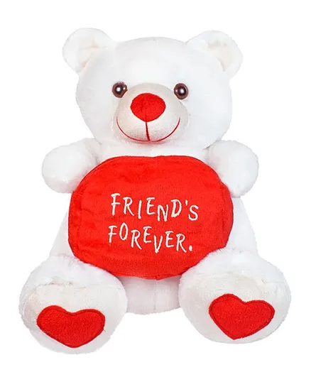 Ultra Friends Forever Teddy Bear Soft Toy White - 38 cm