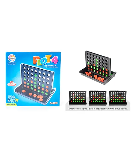 Ratnas Plot 4 Square Game - Multi Color (Packaging May Vary)