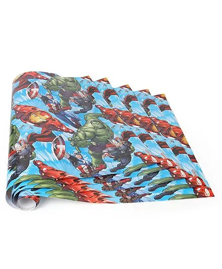 Marvel Avengers Gift Wrapper Code-001 Blue - 5 Wrapper
