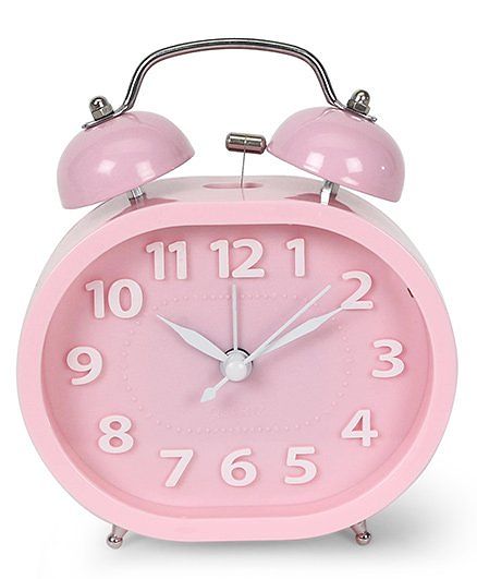 Twin Bell Analog Alarm Clock - Pink