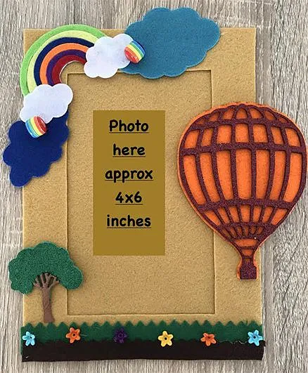Kalacaree Hot Air Baloon Theme Magnetic Photo Frame - Beige