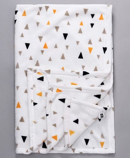 Mee Mee Soft Blanket Printed - White