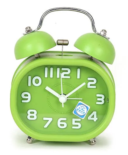 Twin Bell Analog Alarm Clock - Green
