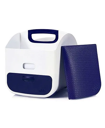 Ubbi Diaper Storage Caddy With Mat - Navy