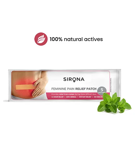 Sirona Feminine Period Pain Relief Patches Pack of 1 - 5 Patches