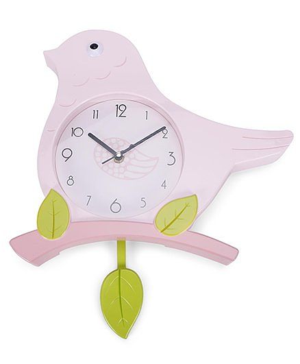 Bird Shape Clock - Pink