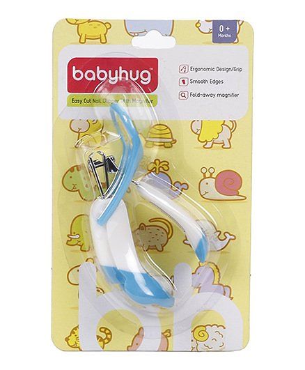 Babyhug Nail Clipper With Magnifier - Blue White