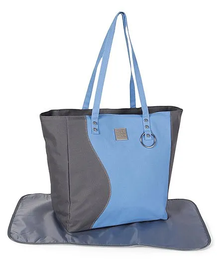 Mee Mee Diaper Bag With Changing Mat - Grey Blue