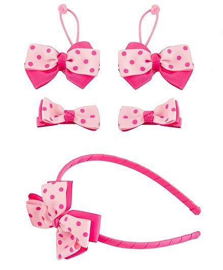Babies Bloom Hair Accessory Set Pack Of 5 - Pink