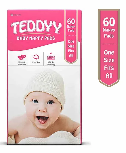 Teddyy Nappy Pads - 60 Pieces