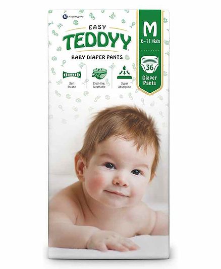 Teddyy Baby Easy Pants Medium Size - 36 Pieces